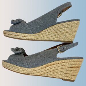 FRANCO SARTO Denim Wedge Size 8